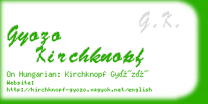 gyozo kirchknopf business card